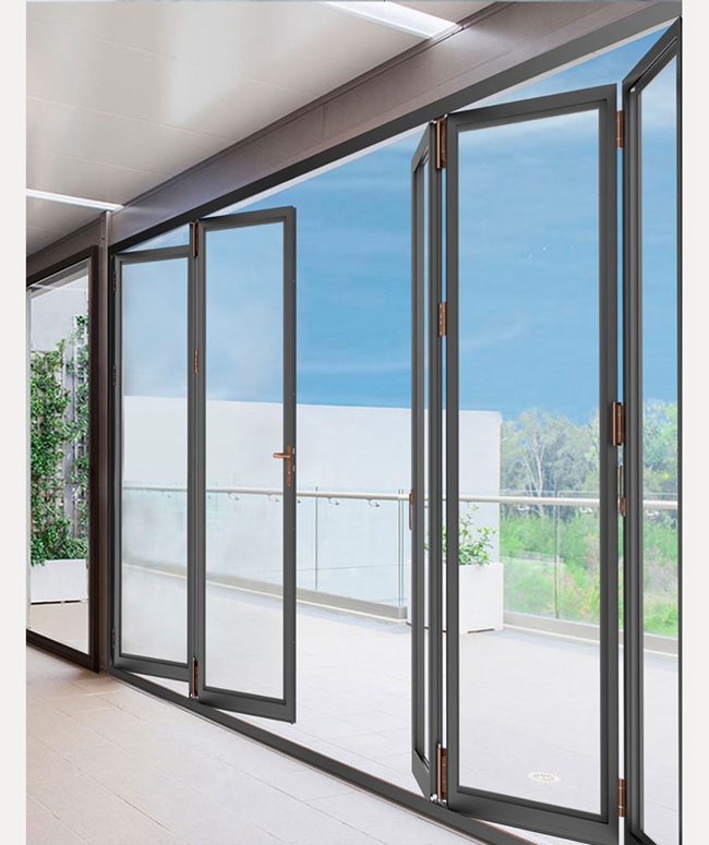 Innenbifold Glastüren, bifold Aluminiumtür des Balkons, bifold Glasaußentüren, Szenen-Anwendungs-Diagramm 2