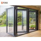Aluminium-Glas-Patio Außenschiebetür vertikale Bi-klappbare Türen