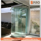 Aluminium-Glas-Patio-Türen für Haus ohne Rahmen Außen Schiebetüren