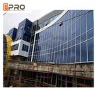 Blaue Farbaluminiumglaszwischenwand für das Errichten der Außenwand-Dekoration