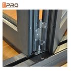 Aluminiumaußenbi-Falten-Schiebetür-faltbare Glastüren ISO-Bescheinigungsfalte, die Terrassentüren schiebt