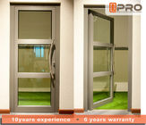 Einzelne Scheiben-interne Aluminiumglastüren für Wohnhaus-Farboptionale Arten von Scharniere Türen lagert Türpreis schwenkbar