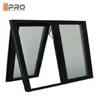 Schwarze Farbaluminiummarkise Windows mit Kettenwinde und Schlüssel für Badezimmerglasmarkisenfenster-Markisenfenster