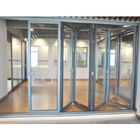 Aluminiumaußenbi-Falten-Schiebetür-faltbare Glastüren ISO-Bescheinigungsfalte, die Terrassentüren schiebt