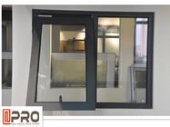 Schwarze Farbaluminiummarkise Windows mit Kettenwinde und Schlüssel für Badezimmerglasmarkisenfenster-Markisenfenster