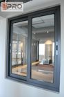 Dreiergruppenaluminiuminnenc$schieben gleitenden Fensters dunkler Grey Sliding Office Window Fly-Schirm-gleitendes Glas-Windows