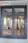 Dreiergruppenaluminiuminnenc$schieben gleitenden Fensters dunkler Grey Sliding Office Window Fly-Schirm-gleitendes Glas-Windows