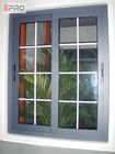 Horizontales Aluminiumfeld-gleitendes Glasfenster mit Insekten-Schutz-Fenstergitteraluminiumschiebefenster
