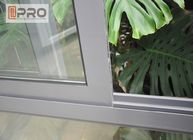 Ton-und Wärmedämmungs-horizontales gleitendes Aluminiumfenster einfach, Bürogleitendes Glasfenster zu installieren