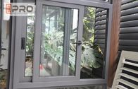 Ton-und Wärmedämmungs-horizontales gleitendes Aluminiumfenster einfach, Bürogleitendes Glasfenster zu installieren