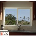 Aluminiumdoppelten Doppelschicht-Glasgleitendes Aluminiumfenster stillen gleitendes Glas-Windows Grey Color Commercial