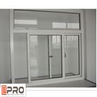 Aluminiumdoppelten Doppelschicht-Glasgleitendes Aluminiumfenster stillen gleitendes Glas-Windows Grey Color Commercial