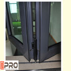 gestaltetes Faltenfenster-Faltenaluminiumc$schieben der doppelverglasten Aluminiumbifold Fensterglasfalte der hohen Qualität vertikales