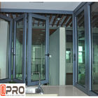 Dunkles Grey Contemporary Aluminium Windows, Belüftungs-Bifold Küchen-Fenster-Bi faltete Schiebetürduschbi-Faltentür