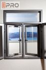 Thermischer Bruch Aluminium-Windows Unbreakbale schwingen die offene Art, die im Vorhang-Flügelfenstertürflügelfenster, doppeltes Flügelfenster aufgebaut wird