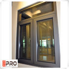 Grey Modern Aluminum Casement Windows-Ton- und -Wärmedämmungsgraues Aluminiumflügelfensterfenster