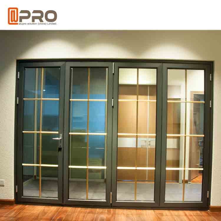 Horizontale Aluminiumfalttüren für Küche mit doppelten Falttüren des