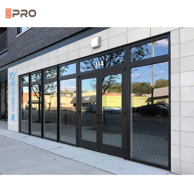 Handelsaluminiumglasdrehtür-Außenspeicher-Eingang Front Doors
