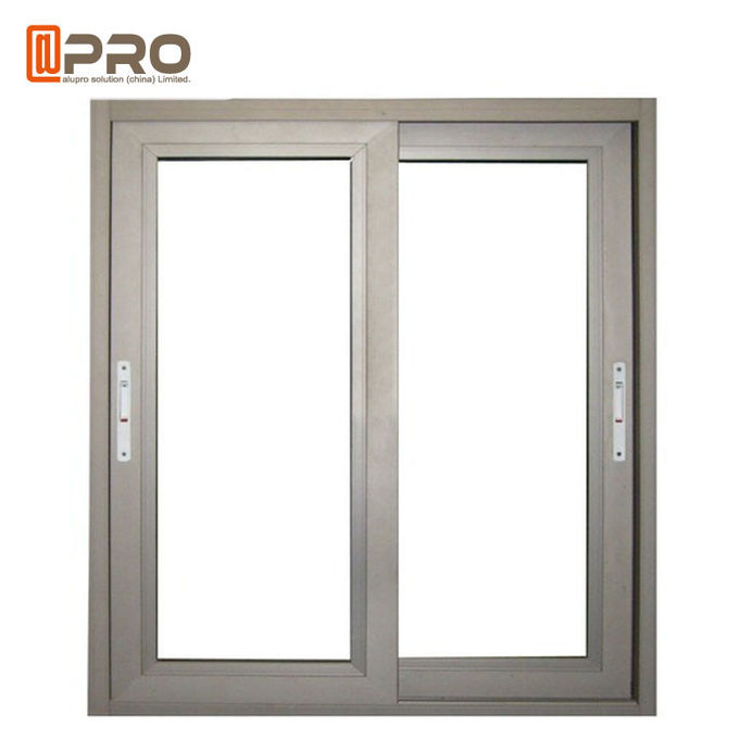 Pulver beschichtete gleitendes Aluminiumfenster, gleitendes Aluminiumfenster der europäischen Art, gleitende Aluminiumfensterstandardgrößen