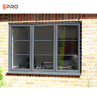 Windundurchlässige Aluminiumflügelfenster-Windows UPVC PVC-Dreiergruppe glasierte niedrig- ausgeglichenes Markisen-Glasdoppeltes Hung E
