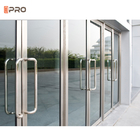 Kundengebundene Größen-Flügel-Patio-Pendeltüren-Aluminiumrahmen-Doppelt-Glas für