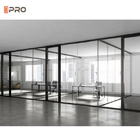 Kurzer Entwurfs-modernes Büro verteilt dekorativen Klarglas-Trennwand-soliden Beweis