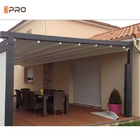 Maßgeschneiderte moderne Aluminium-Pergola, wasserdichter Sonnenschutz, einziehbares, verstellbares PVC-Dach