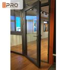 Kundengebundene Entwurfs-Aluminiumdrehtüren für Bau-Gebäudeedelstahlglastürscharnier Tür lagern Schwarzes schwenkbar