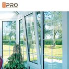 Horizontale öffnende Muster-Neigung und Drehung Aluminium-Windows, hölzernes doppelverglastes Fenster