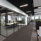 Mattglas-verteilt Aluminiumprofil-Holz Türen für modernes Büro