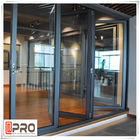 Moderner Entwurfs-faltende stapelnde Aluminiumtüren für doppelverglaste bifold Tür der Wohntür des hauses vertikalen bifold