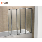 Schallschutz-Temperament-Aluminiumweg in der Bi-Falten-Badezimmer-Tür nebeln gleitendes Glas ein
