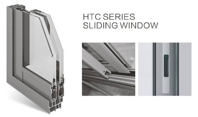 gleitendes Fenster der Aluminiummaterialien, Aluminiumfenster, das Verschluss, Rolle für gleitendes Fenster schiebt